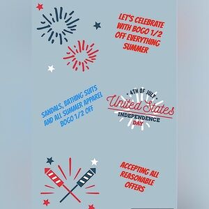 4 of July Sale on Summer apparel